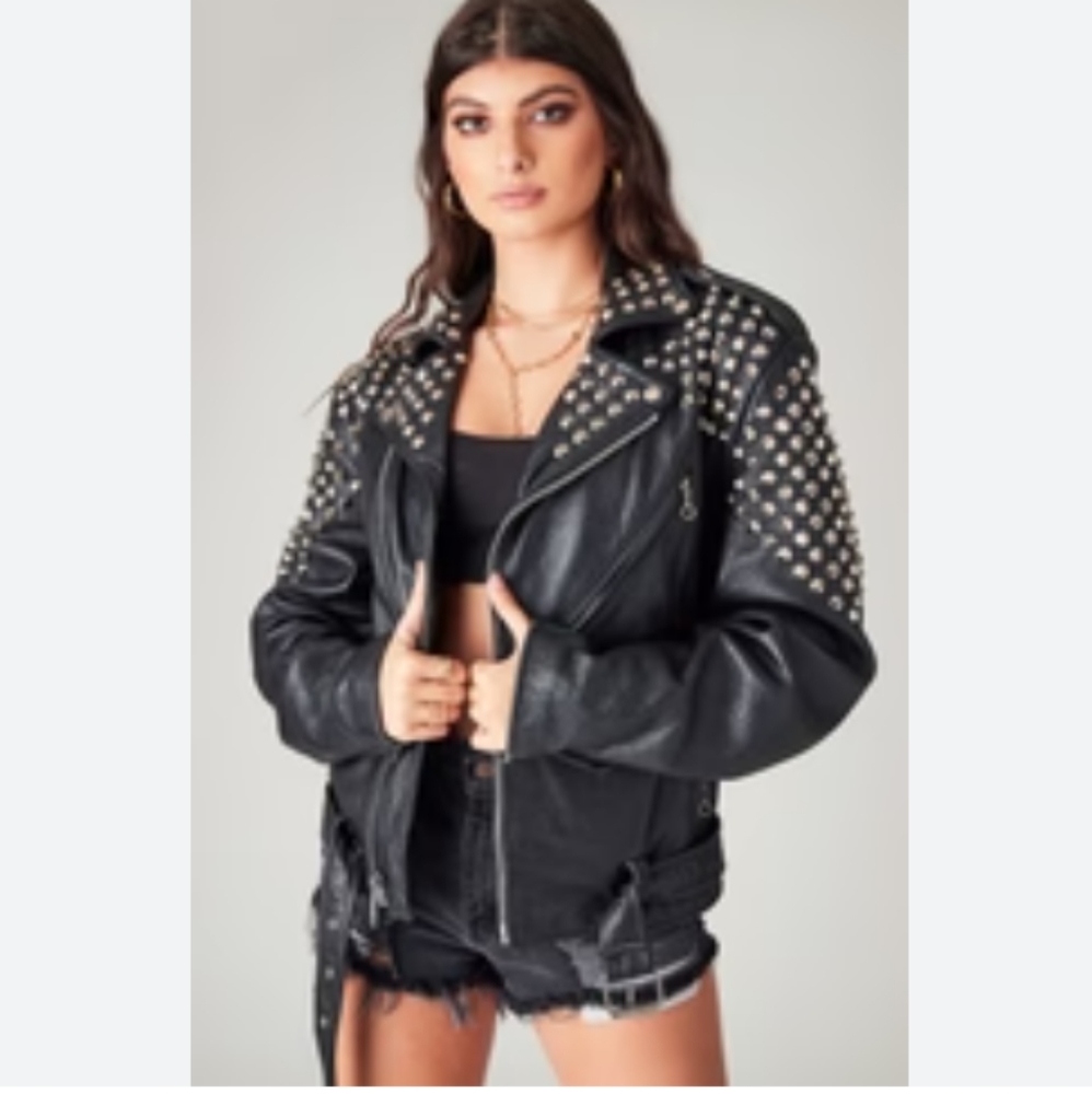 100% Leather Motorcycle Jacket